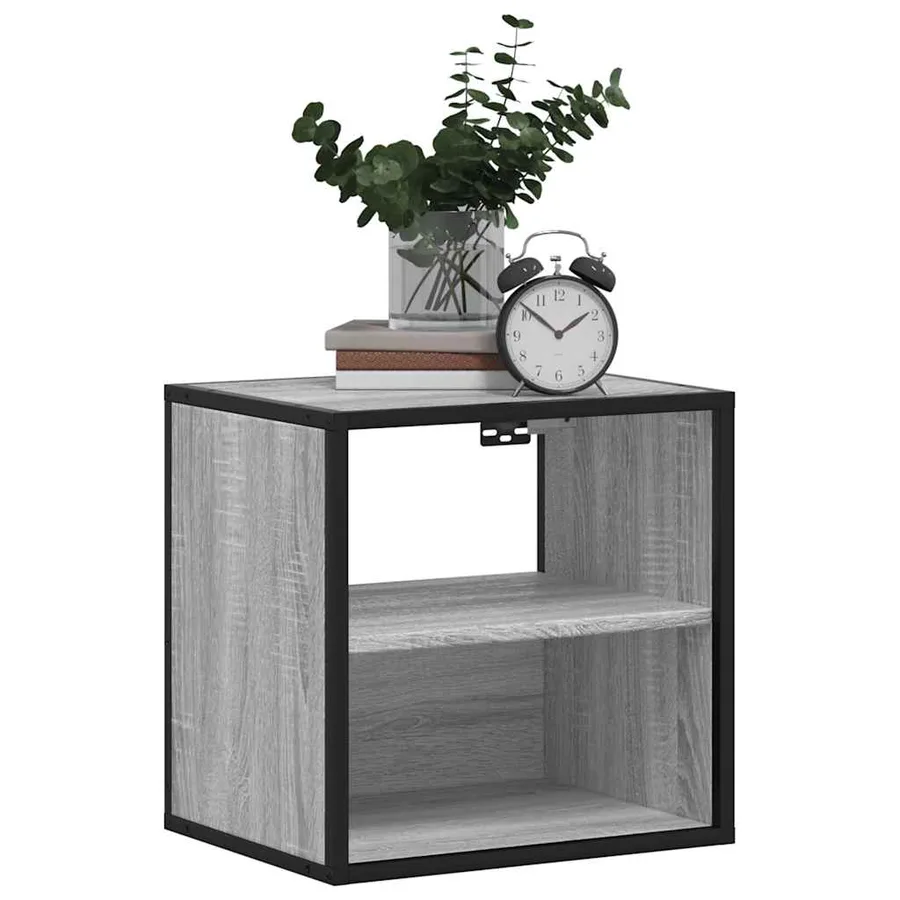 Tables de chevet murales 2 pcs sonoma gris 40x31x39,5 cm - 4