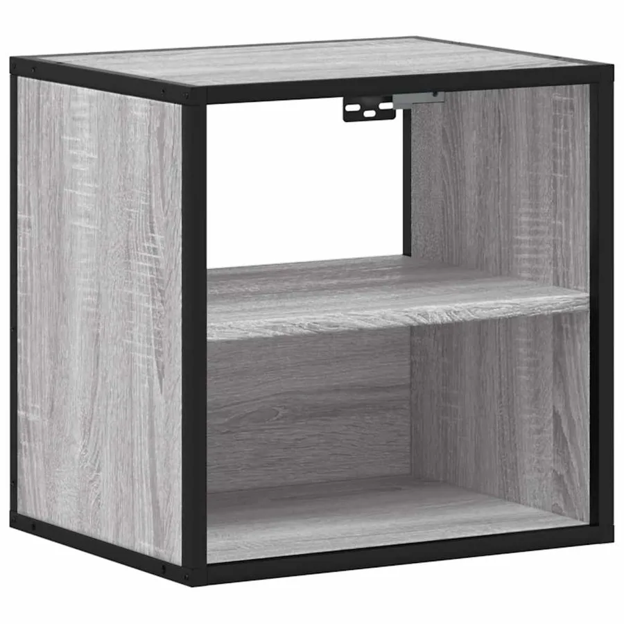 Tables de chevet murales 2 pcs sonoma gris 40x31x39,5 cm - 6