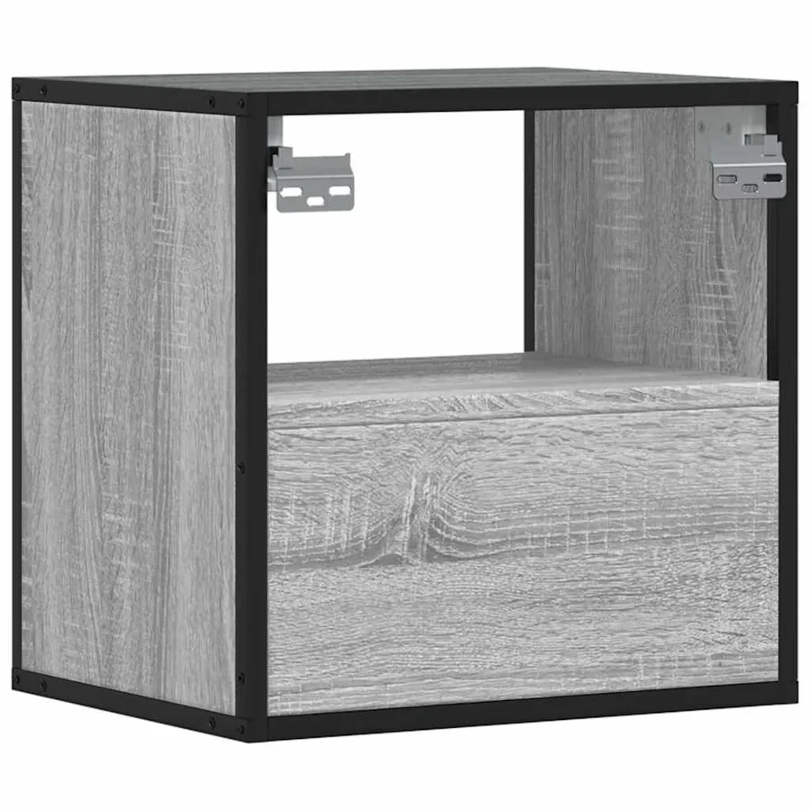 Tables de chevet murales 2 pcs sonoma gris 40x31x39,5 cm - 8