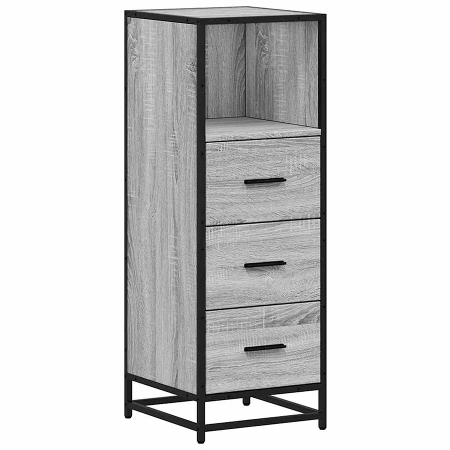 Armoire de salle de bain sonoma gris 35x37,5x100 cm - 2
