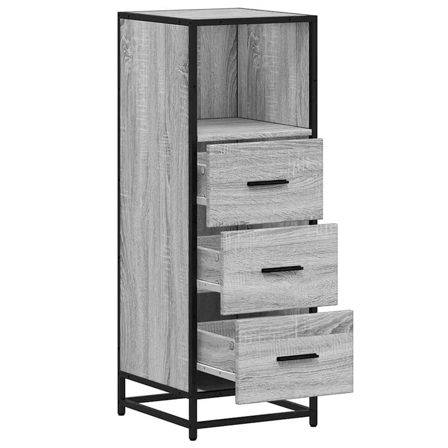 Armoire de salle de bain sonoma gris 35x37,5x100 cm - 6