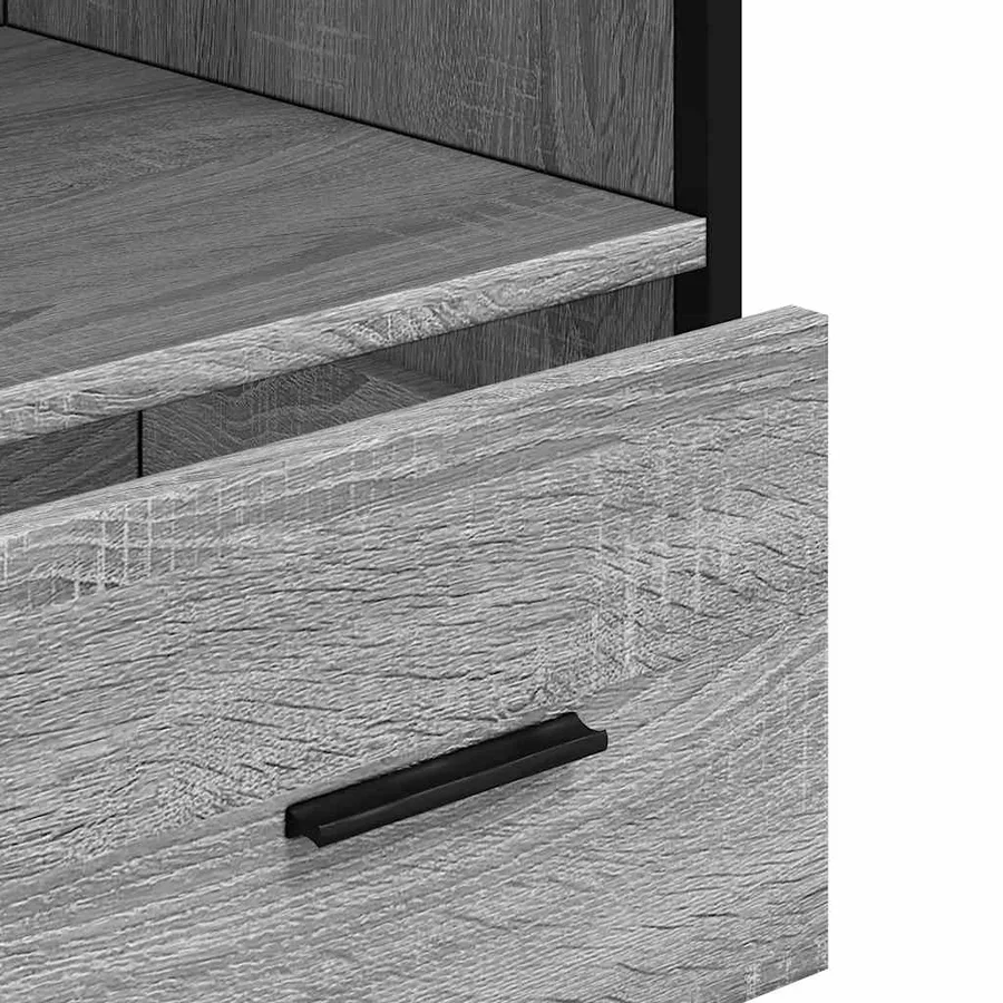 Armoire de salle de bain sonoma gris 35x37,5x100 cm - 9