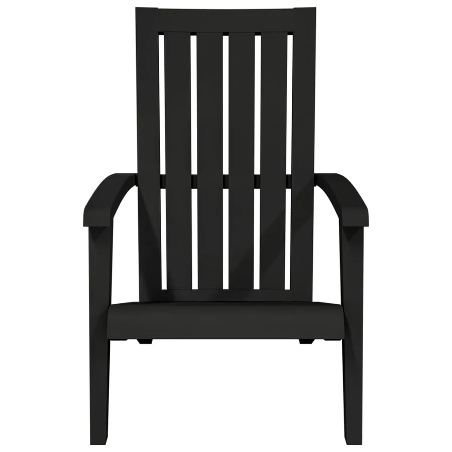 Chaise de jardin Adirondack noir polypropylène - 3