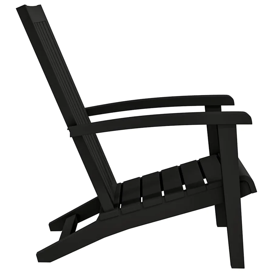 Chaise de jardin Adirondack noir polypropylène - 4