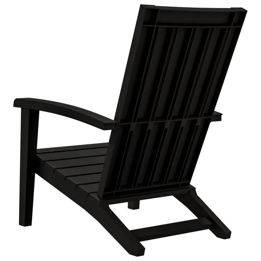 Chaise de jardin Adirondack noir polypropylène - 5