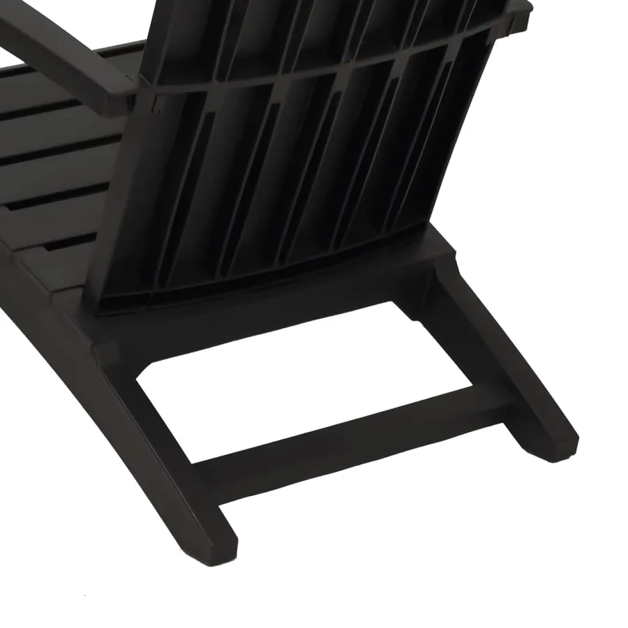 Chaise de jardin Adirondack noir polypropylène - 7