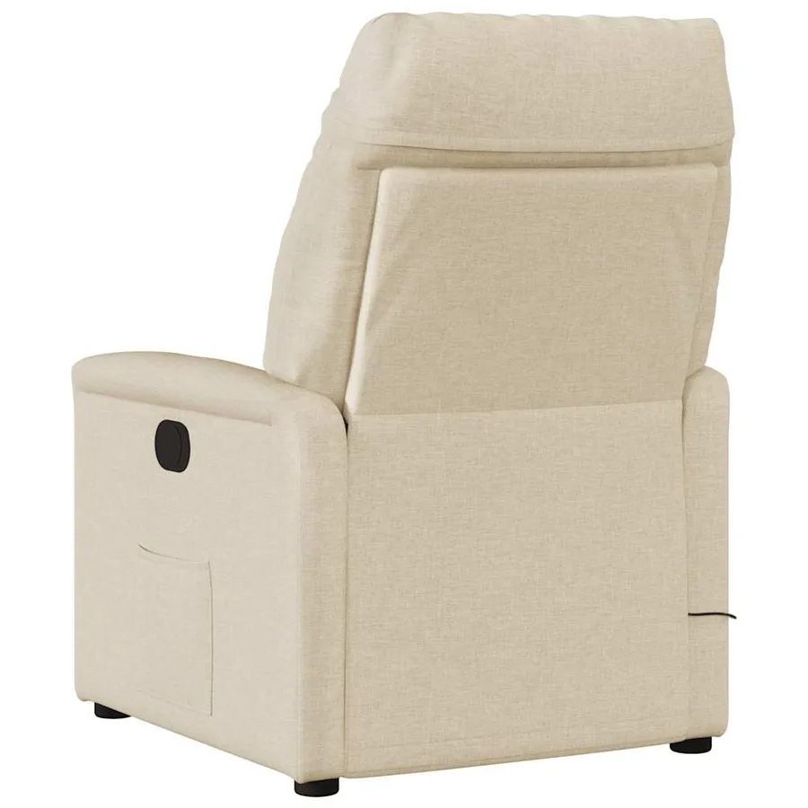Fauteuil inclinable Crème Tissu - 5
