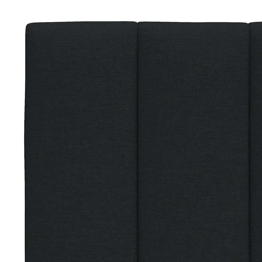 Coussin de tête de lit Hanko noir 90 cm tissu - 6