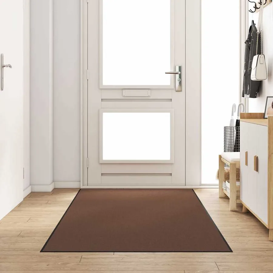 Tapis d'entrée Marron et Noir 120 x 300 cm 100% Polyamide