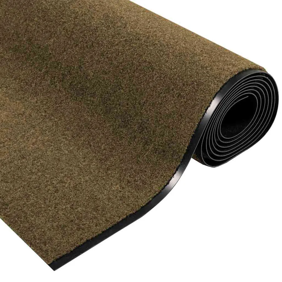 Tapis d'entrée Marron et Noir 120 x 350 cm Polyamide et PVC - 5