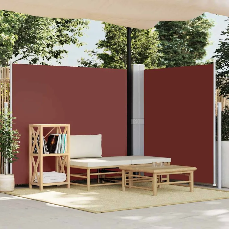 Auvent latéral rétractable Marron 180x600 cm