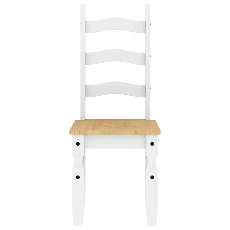 Ensemble à manger PANAMA 5 pcs blanc bois de pin massif - 8