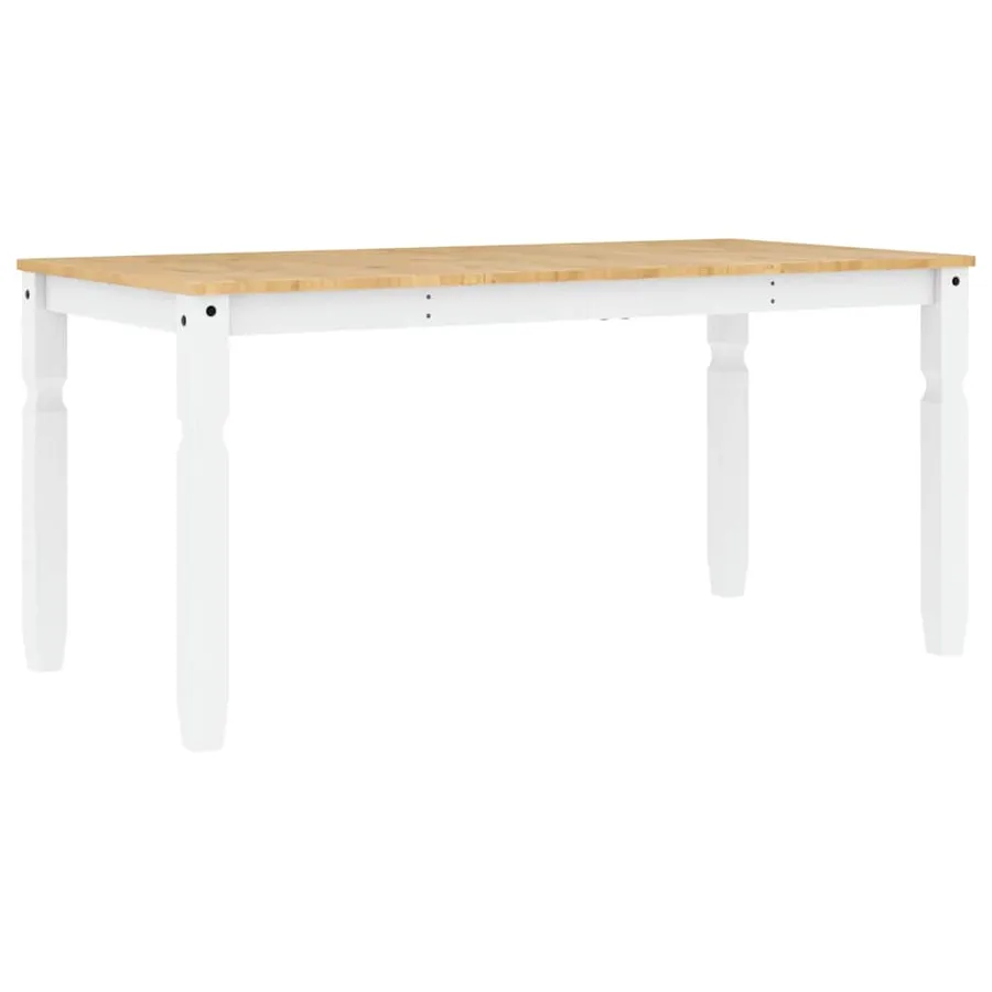 Ensemble à manger PANAMA 3 pcs blanc bois de pin massif - 5