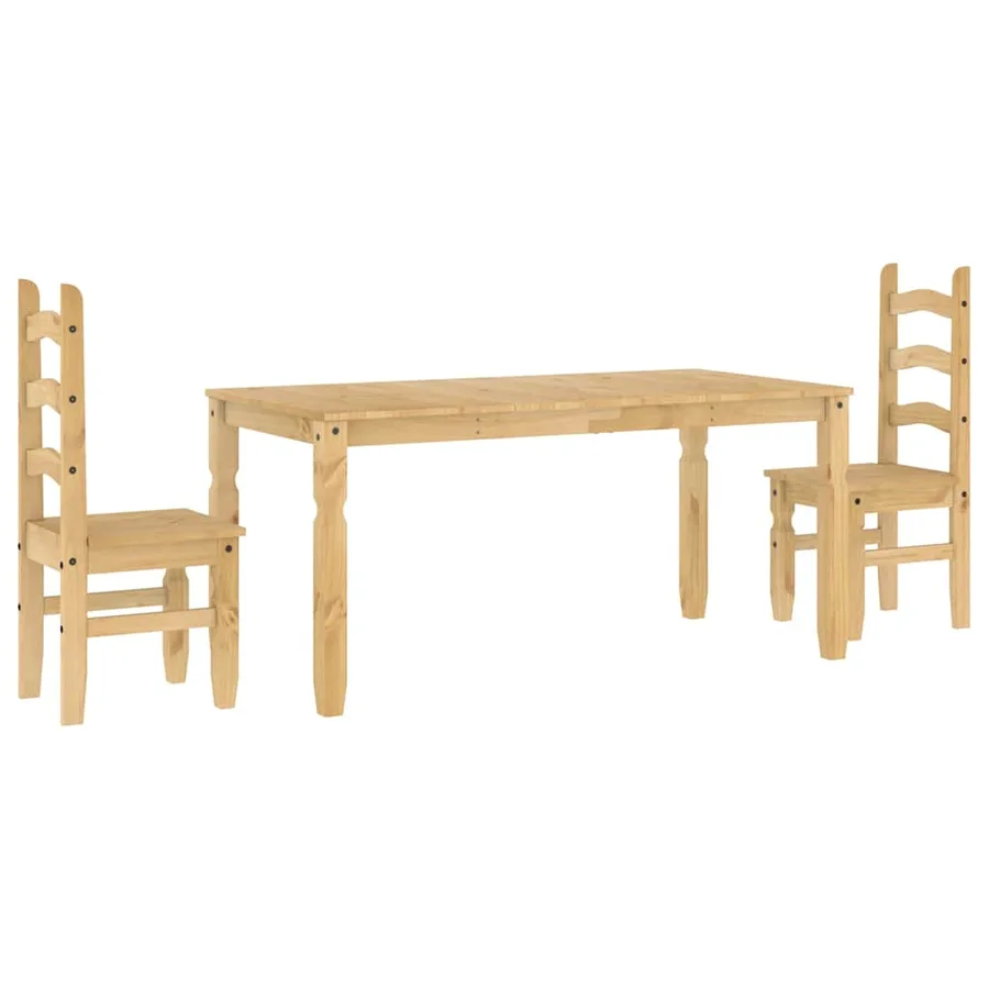 Ensemble à manger PANAMA 3 pcs bois de pin massif - 2
