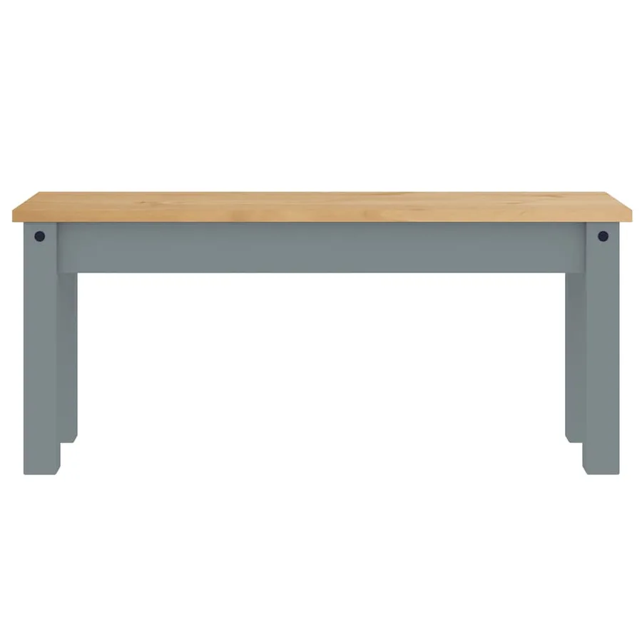 Ensemble à manger PANAMA 4 pcs gris bois de pin massif - 9