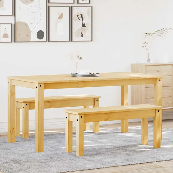 Ensemble à manger PANAMA 3 pcs bois de pin massif