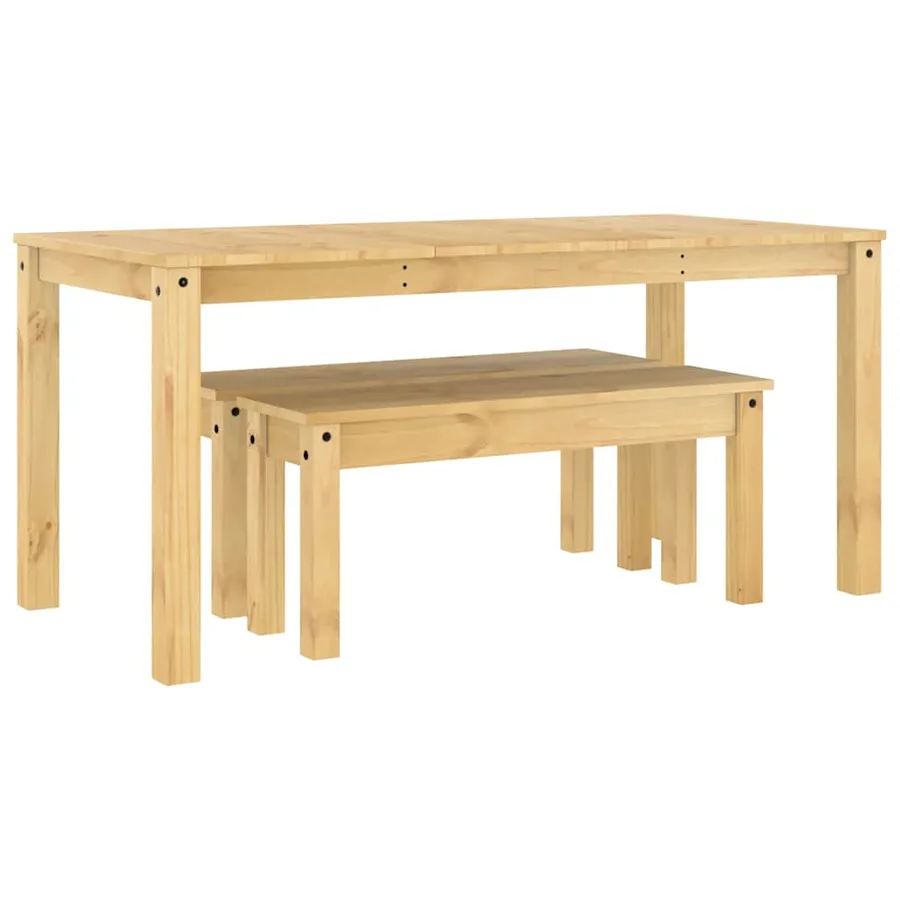 Ensemble à manger PANAMA 3 pcs bois de pin massif - 2