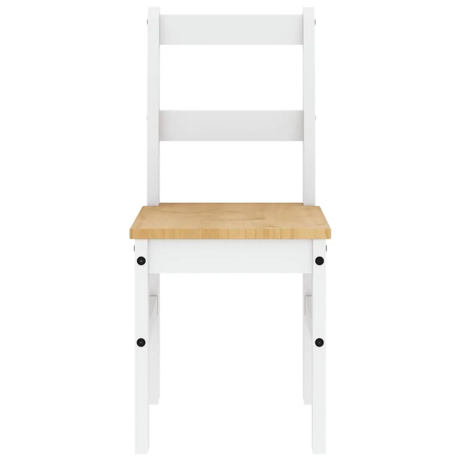 Ensemble à manger PANAMA 4 pcs blanc bois de pin massif - 10