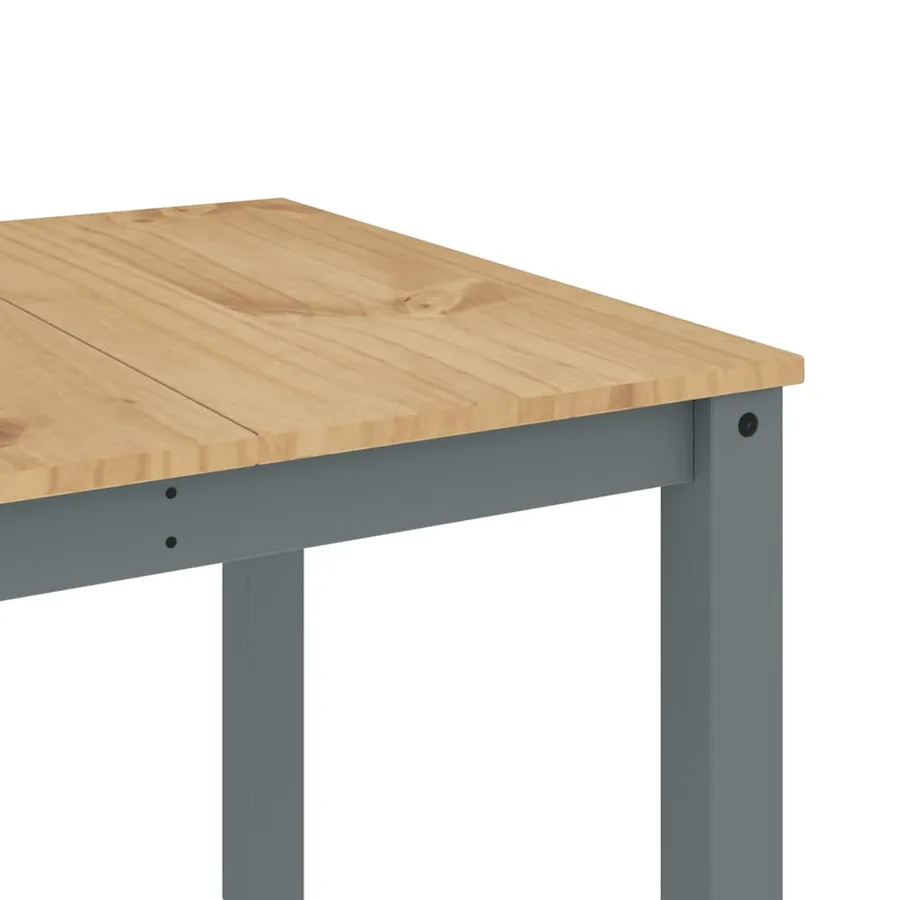 Ensemble à manger PANAMA 7 pcs gris bois de pin massif - 11