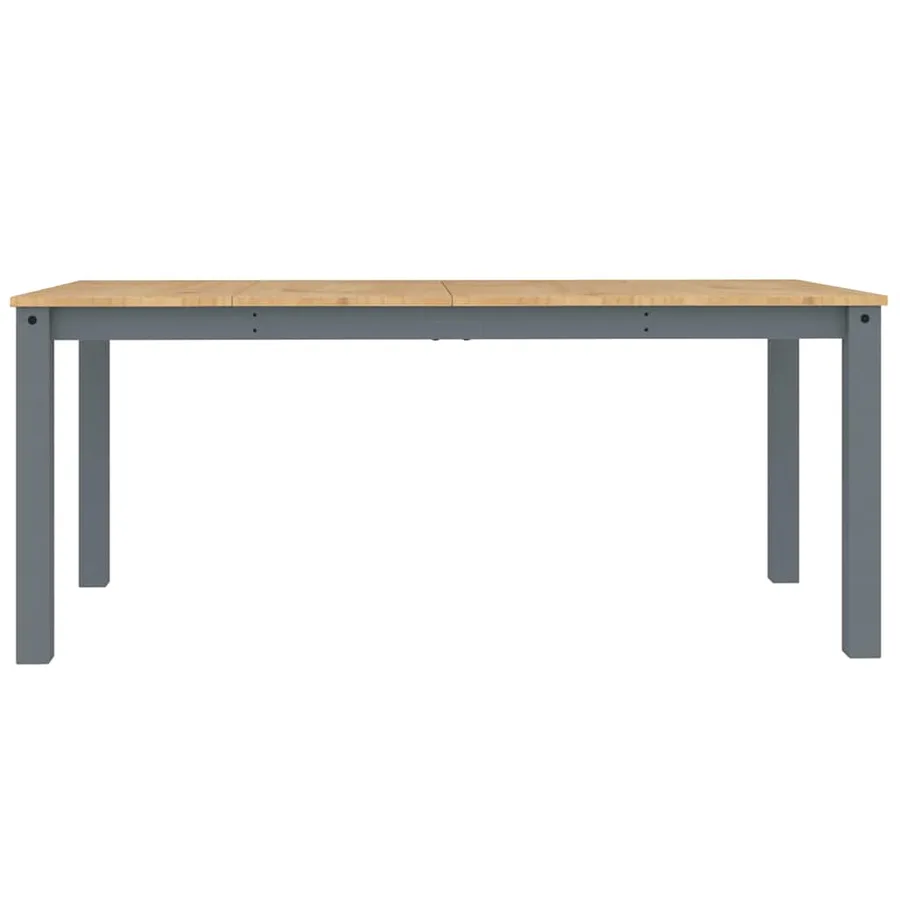 Ensemble à manger PANAMA 7 pcs gris bois de pin massif - 8