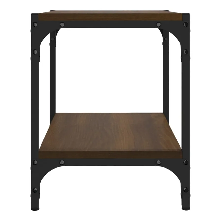 Meuble TV Chêne marron 40x33x41 cm Bois d'ingénierie et acier - 5