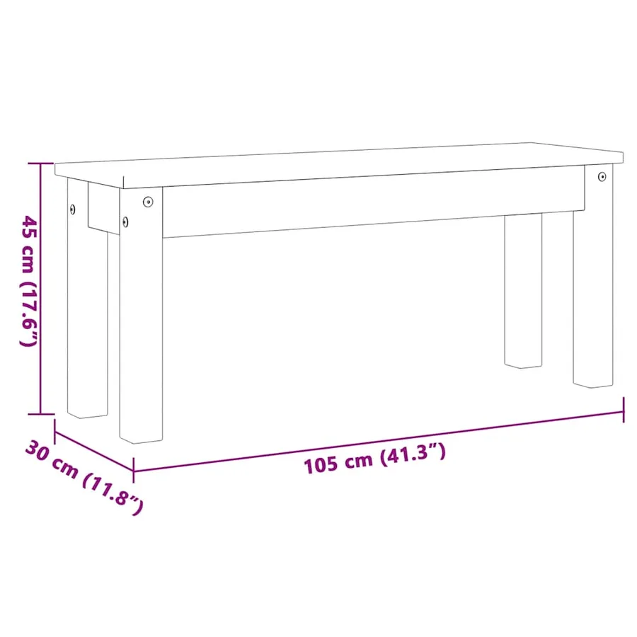 Ensemble à manger PANAMA 3 pcs gris bois de pin massif - 13