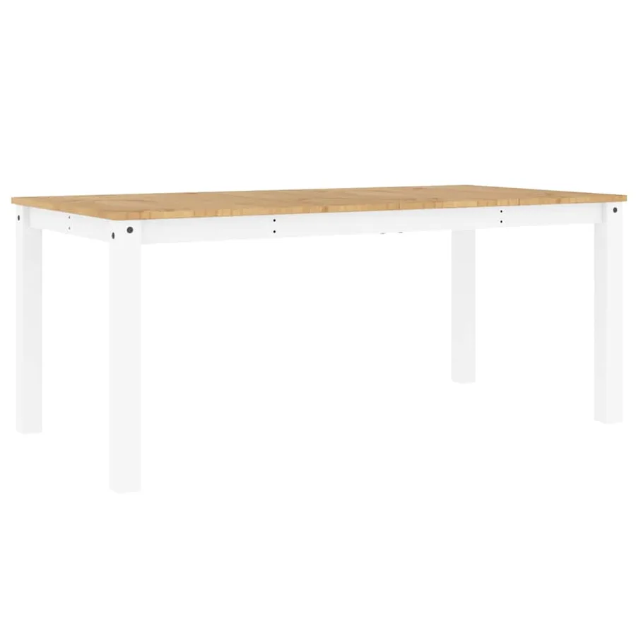 Ensemble à manger PANAMA 3 pcs blanc bois de pin massif - 4
