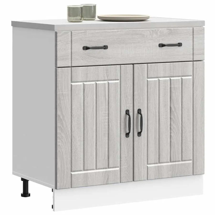 Armoire de cuisine Lucca sonoma gris bois ingénierie