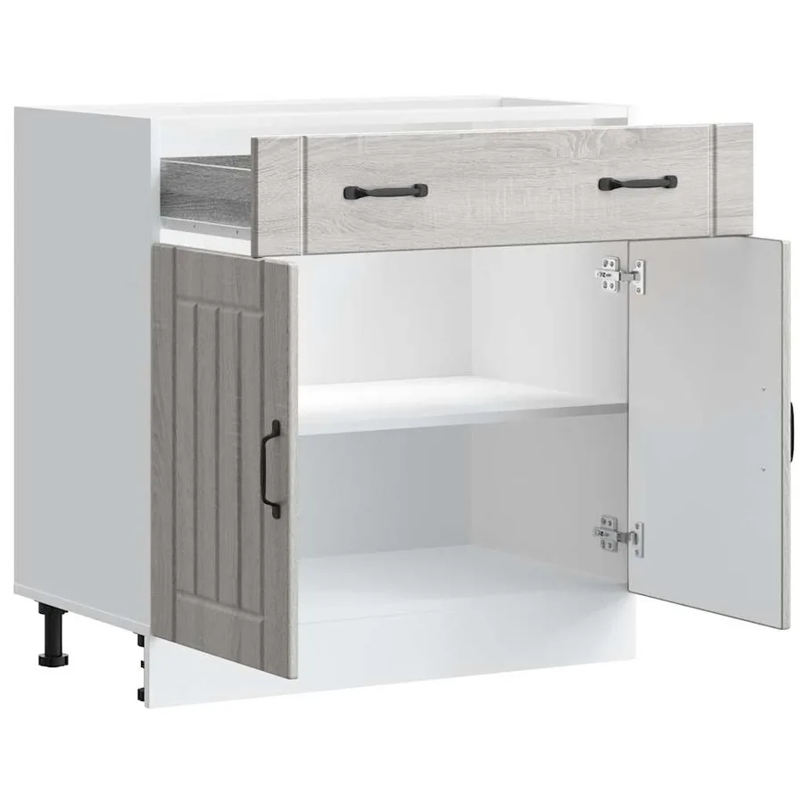 Armoire de cuisine Lucca sonoma gris bois ingénierie - 4