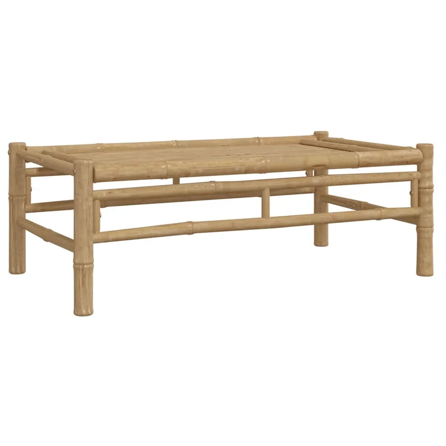 Salon de jardin 3 pcs avec coussins gris foncé bambou - 5