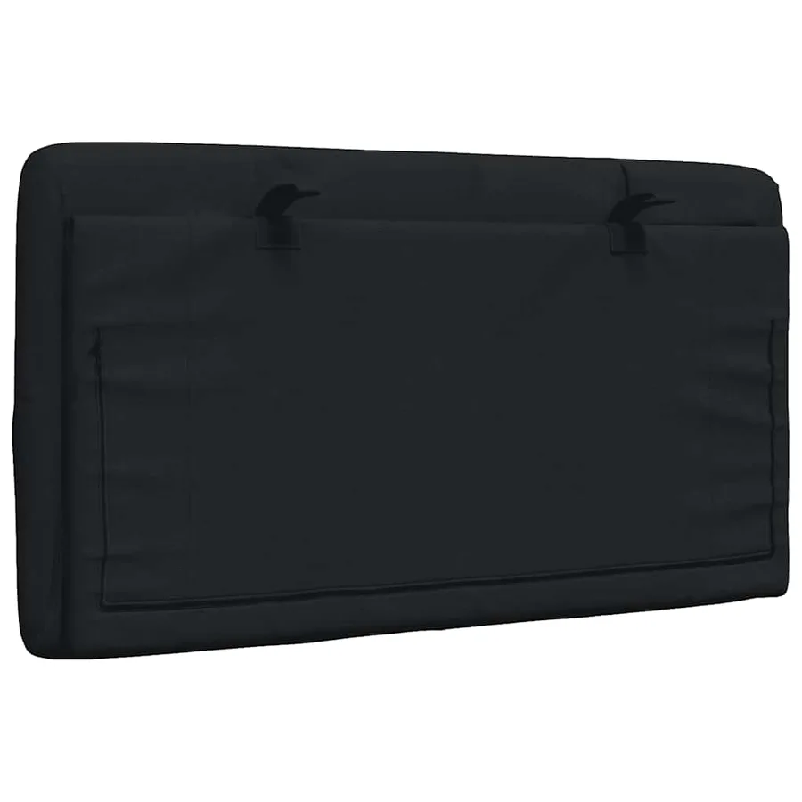 Coussin de tête de lit noir 90 cm tissu - 6