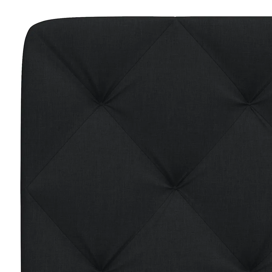 Coussin de tête de lit noir 90 cm tissu - 7