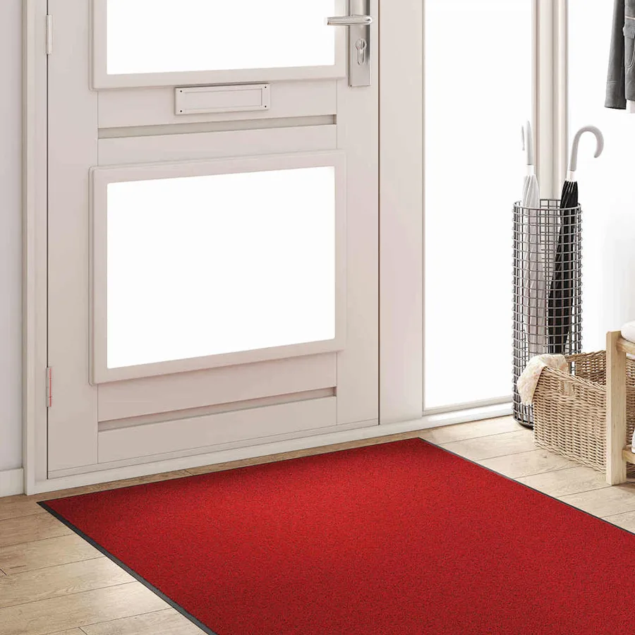 Tapis d'entrée Rouge et Noir 120 x 300 cm 100% Polyamide - 3