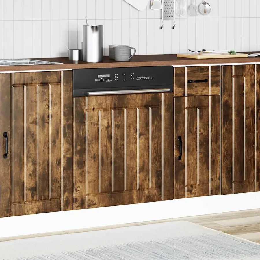 Panneau de lave-vaisselle Lucca chêne fumé bois d'ingénierie - 3