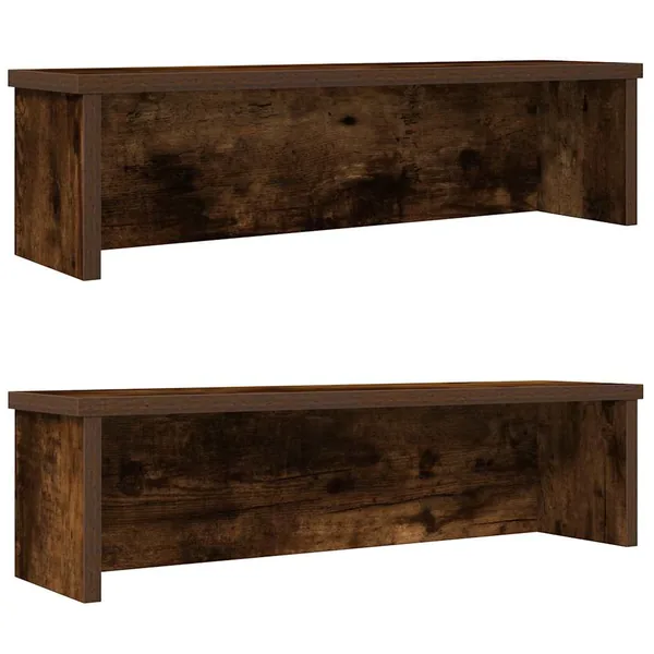 Étagères de cuisine empilables 2 pcs chêne fumé 60x15x16 cm