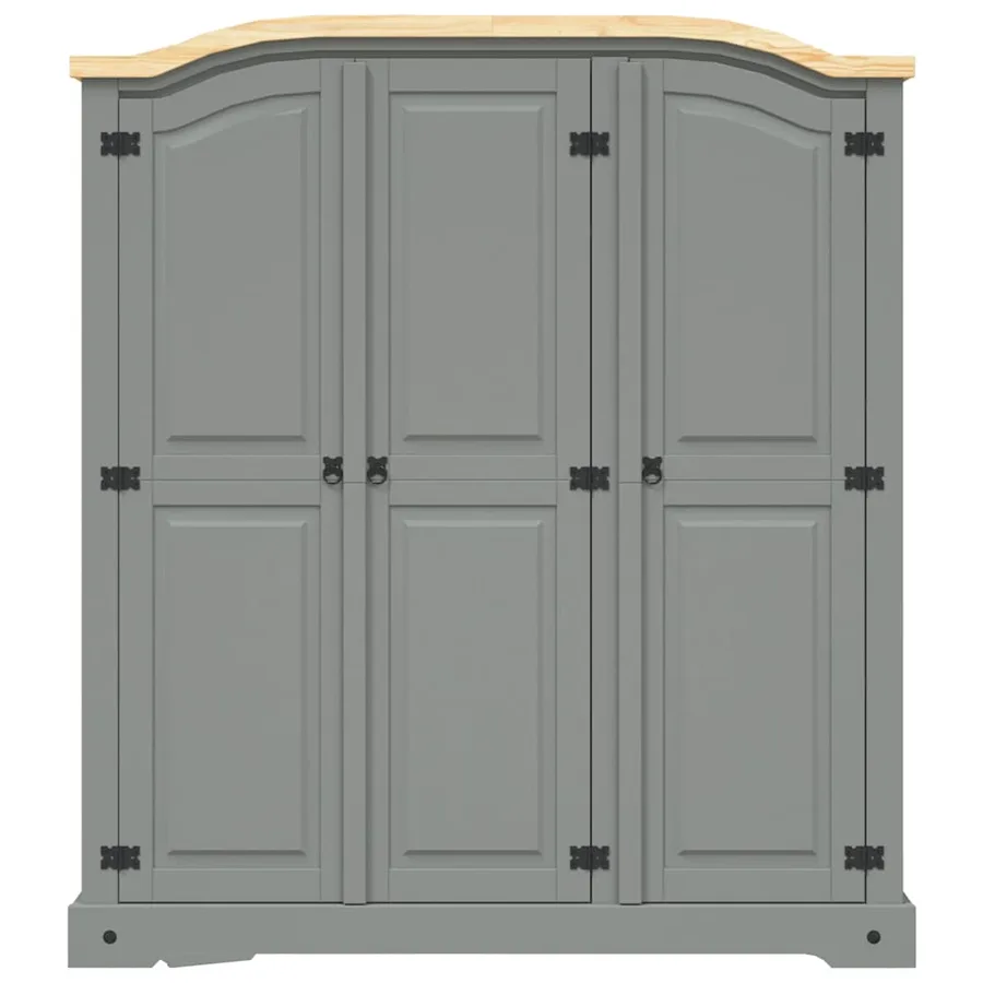 Garde-robe avec 3 portes Gamme Corona pin mexicain Gris - 3