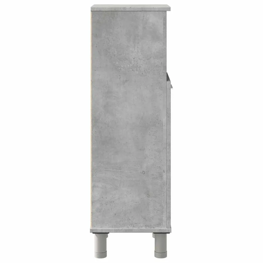 Armoire de salle de bain Gris béton 30x30x95 cm Aggloméré - 5