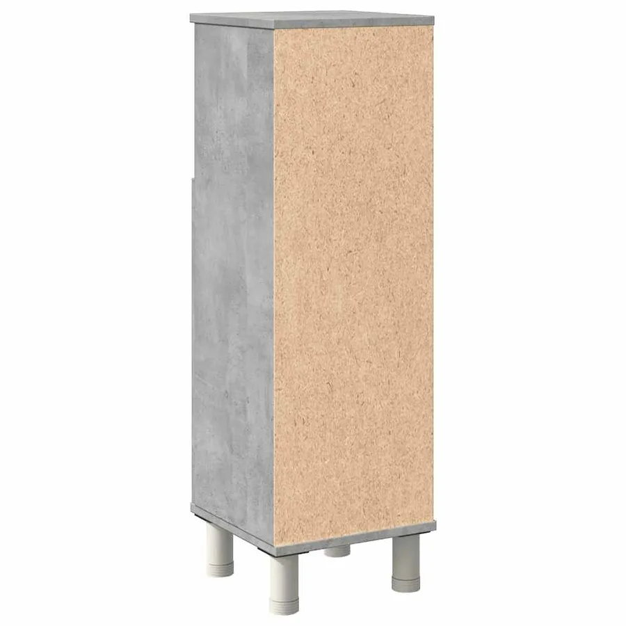 Armoire de salle de bain Gris béton 30x30x95 cm Aggloméré - 6