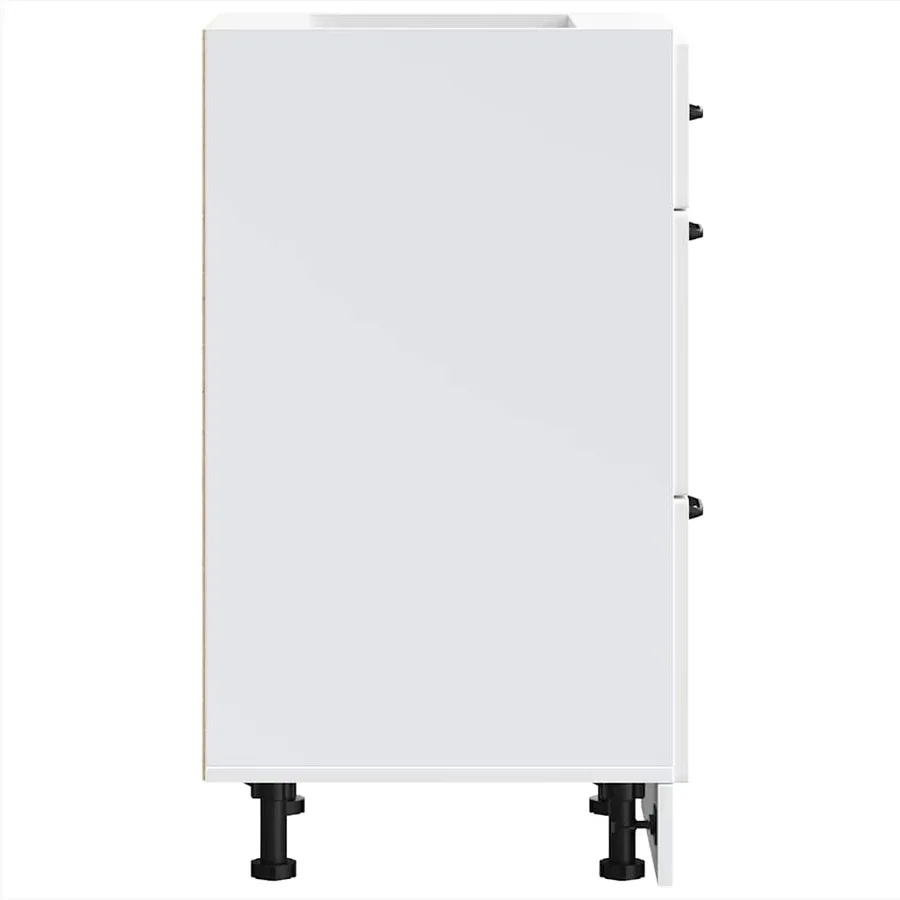 Armoire de cuisine Kalmar blanc bois d'ingénierie - 5