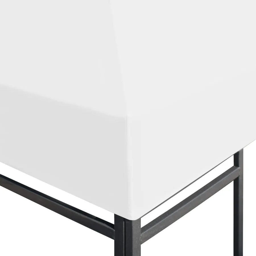 Toile de toit de belvédère 270 g/m² 4x3 m Blanc - 5