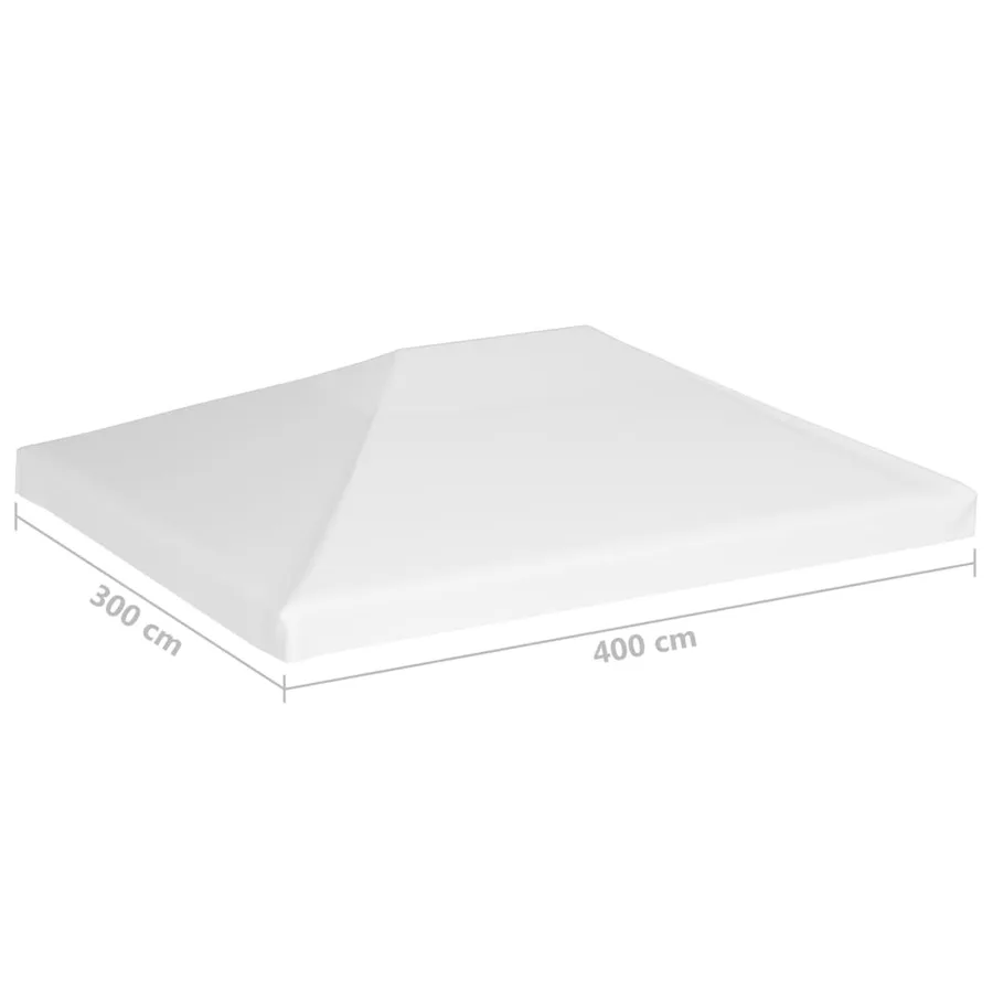 Toile de toit de belvédère 270 g/m² 4x3 m Blanc - 8