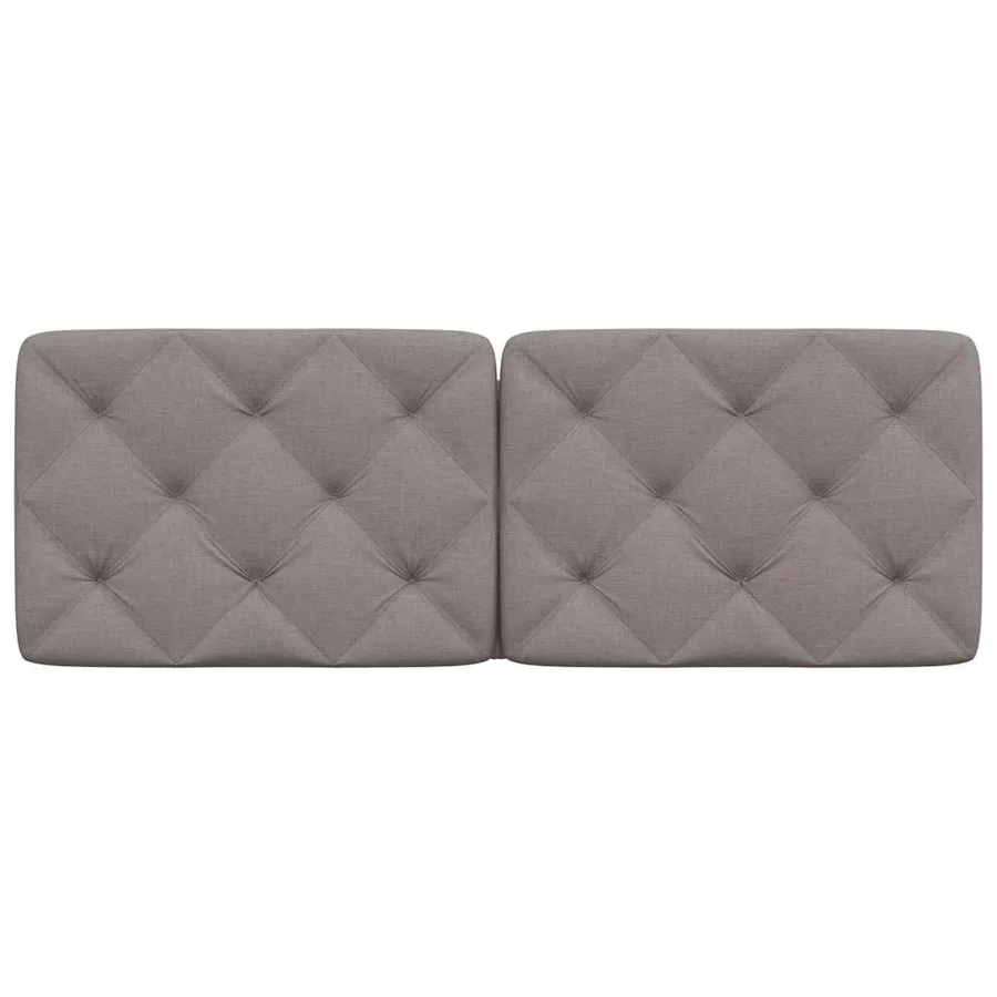 Coussin de tête de lit taupe 140 cm tissu - 4