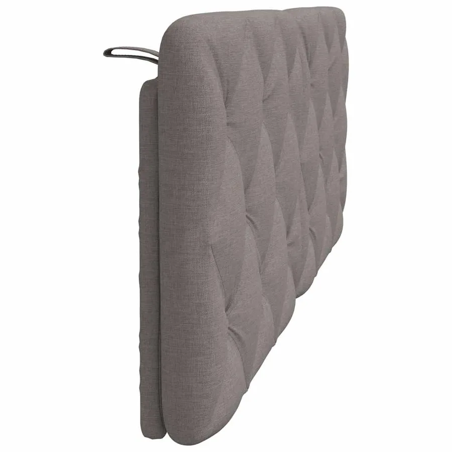 Coussin de tête de lit taupe 140 cm tissu - 5