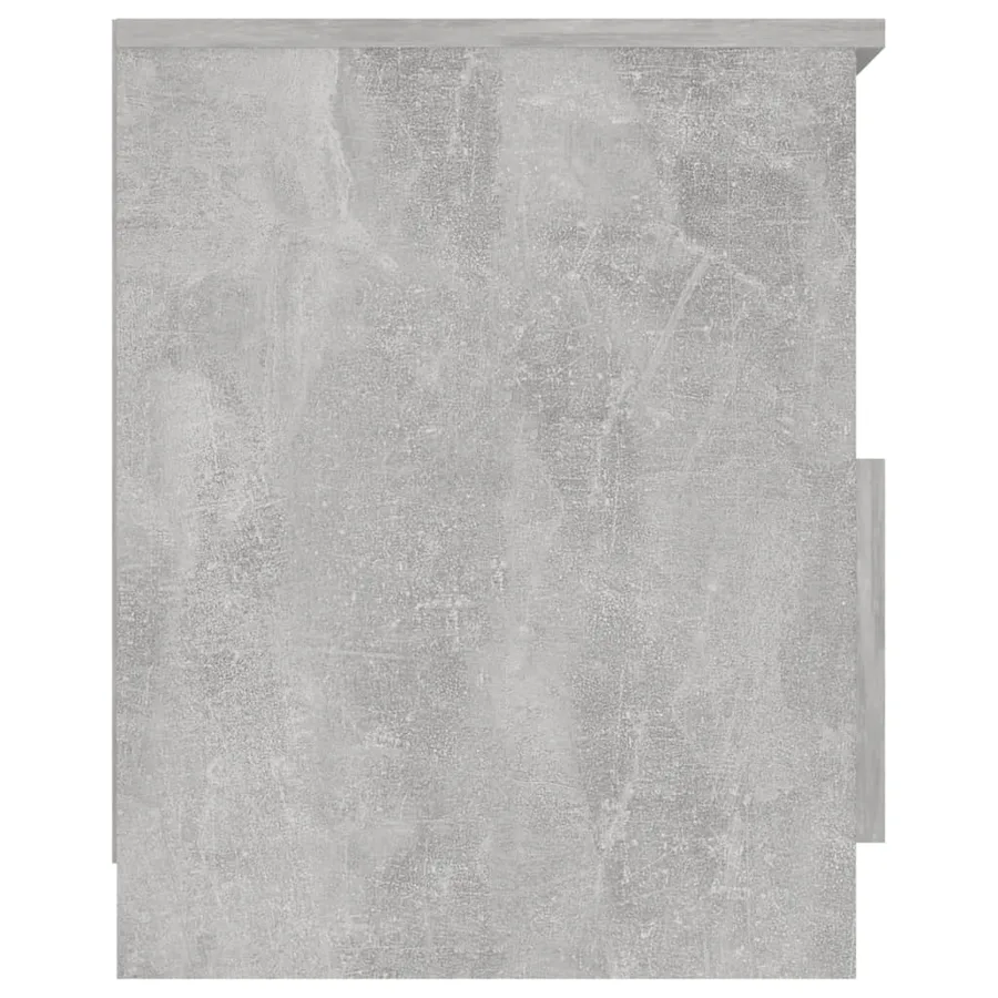 Table de chevet gris béton 40x40x50 cm bois d'ingénierie - 5