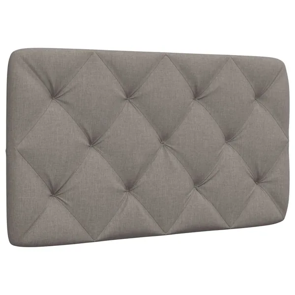 Coussin de tête de lit taupe 90 cm tissu