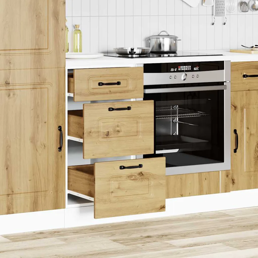 Armoire de cuisine Kalmar chêne artisanal bois d'ingénierie - 3