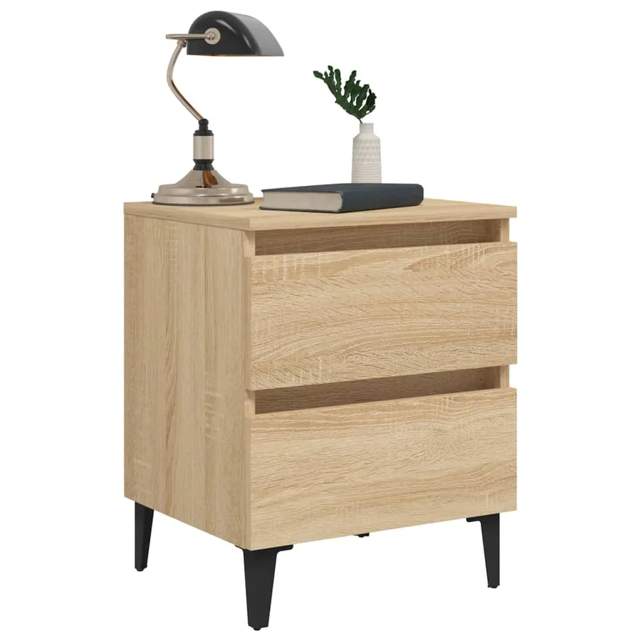 Table de chevet chêne sonoma 40x35x50 cm bois d'ingénierie - 7