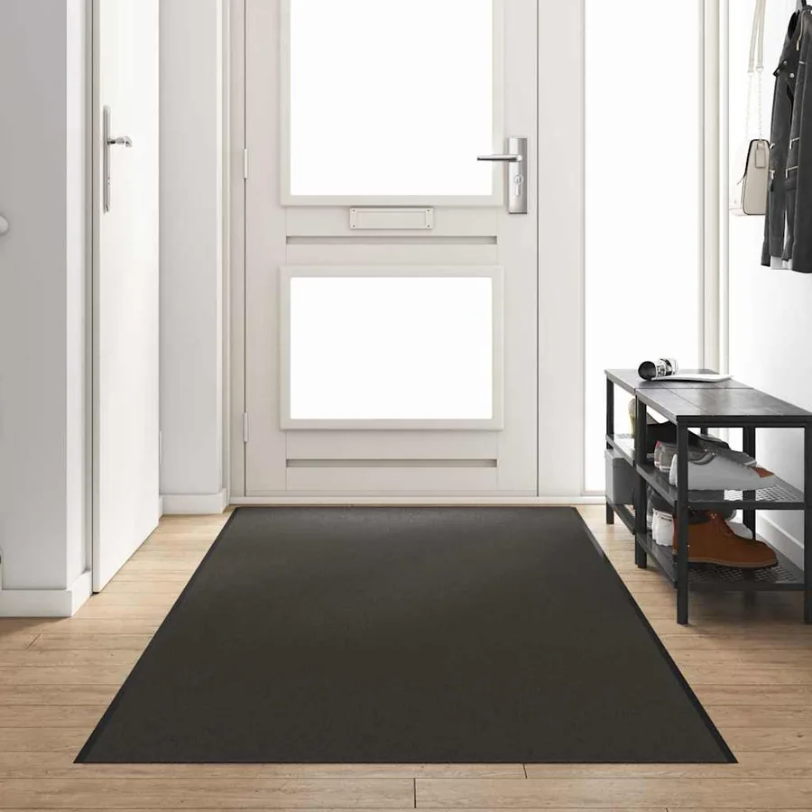 Tapis d'entrée Anthracite et noir 120 x 350 cm Polyamide et PVC
