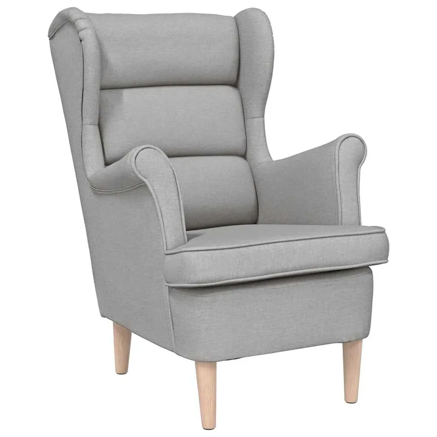 Fauteuil gris nuage 74x84x100 cm tissu - 2