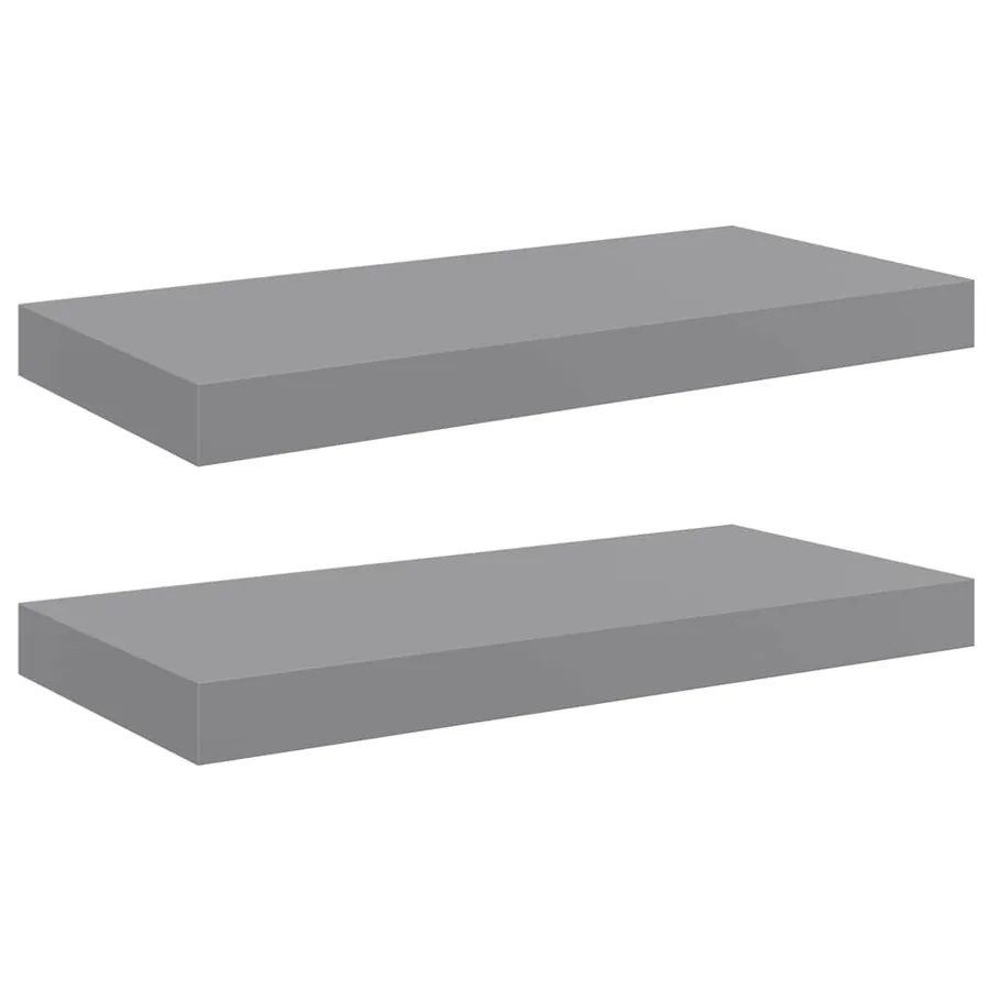 Étagères murales flottantes 2 pcs gris 50x23,5x3,8 cm MDF - 2